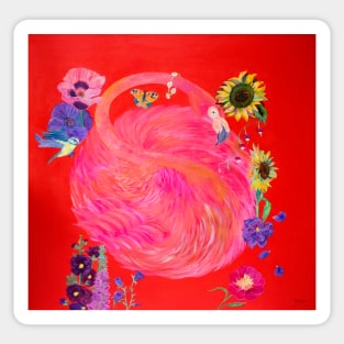 Flamingo Fantasy Sticker